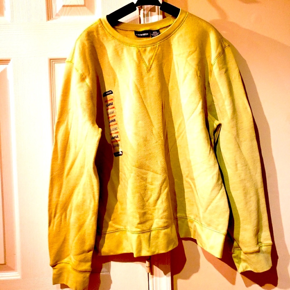 LIME GREEN CREW NECK PULLOVER-SWEATSHIRT